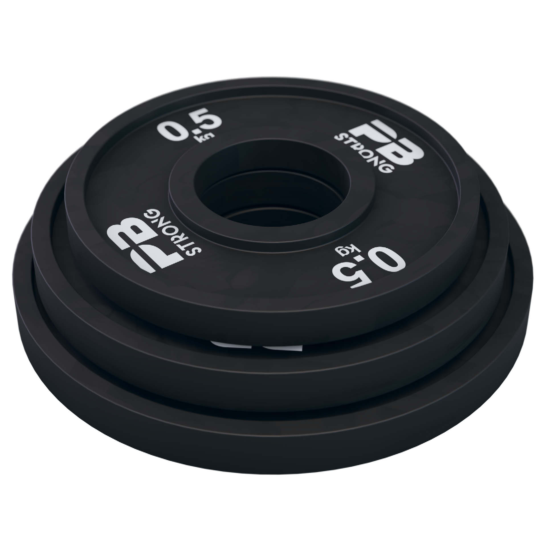 PB Strong Hantelscheibe Gummi Schwarz (Stk) 0,5 kg