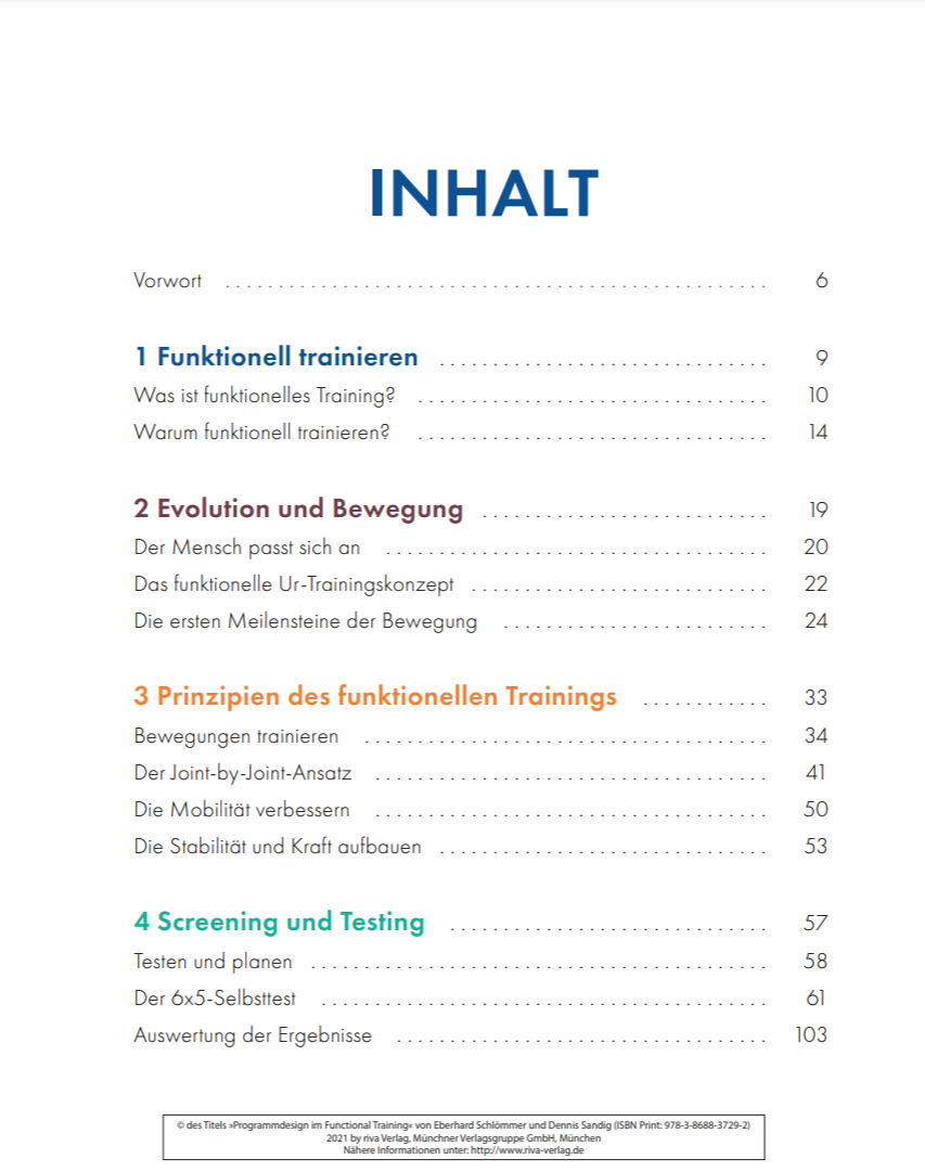 Programmdesign im Functional Training (Buch)