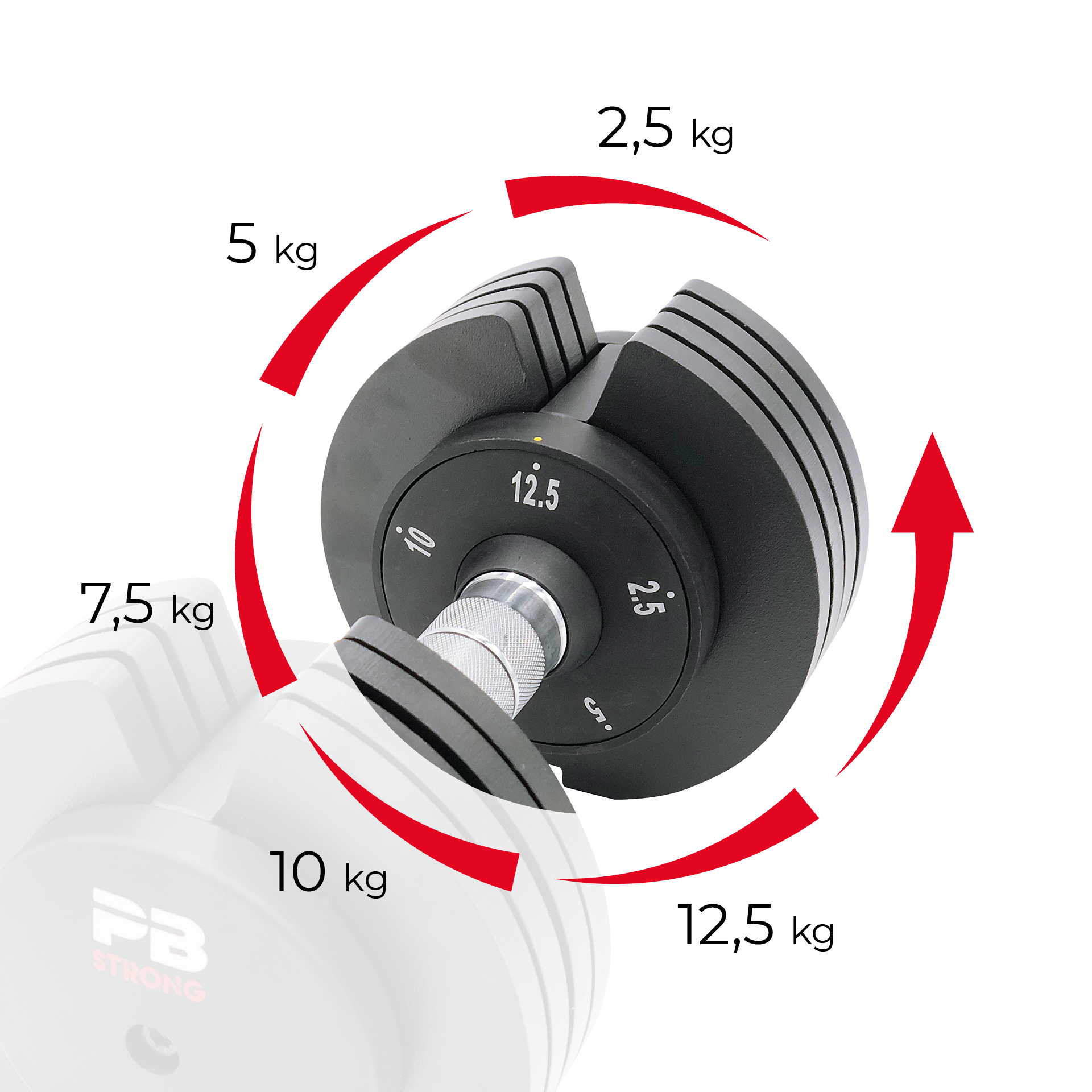 PB Strong Verstellbare Hantel 12,5kg (Stk)