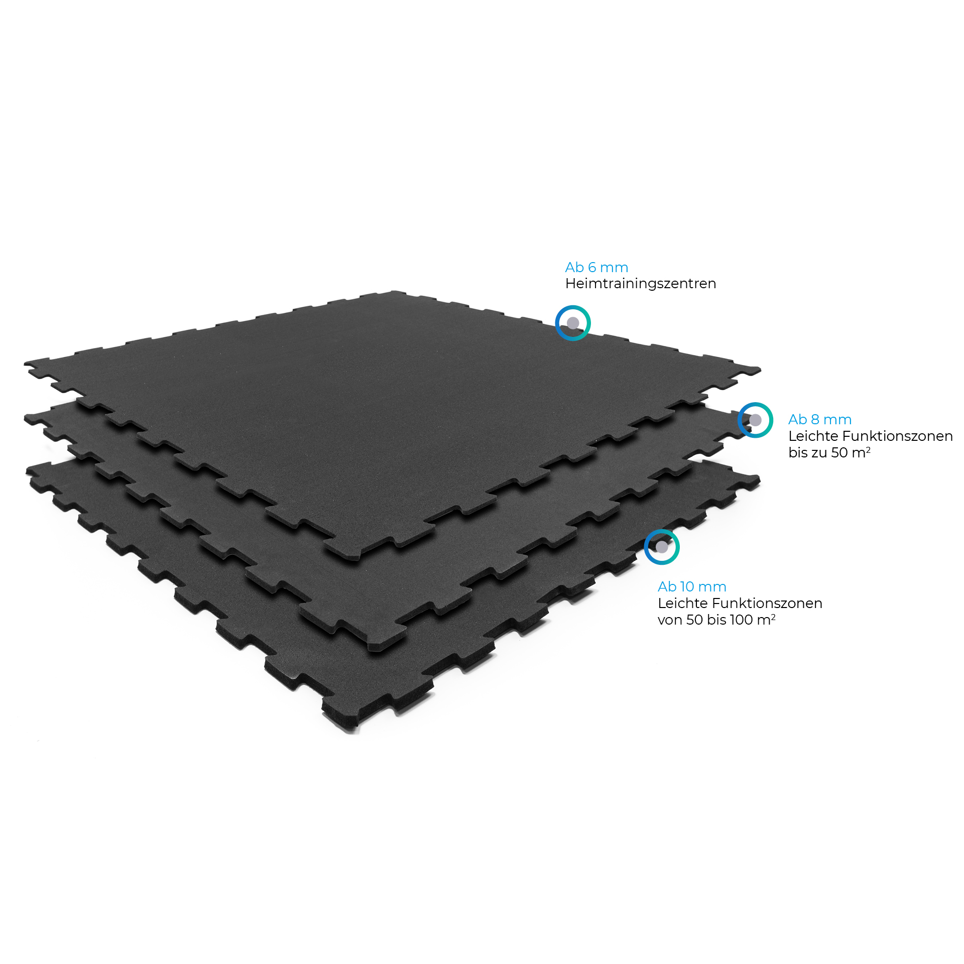 PB Puzzle Matte 1x1m (schwarz) 10mm/15mm