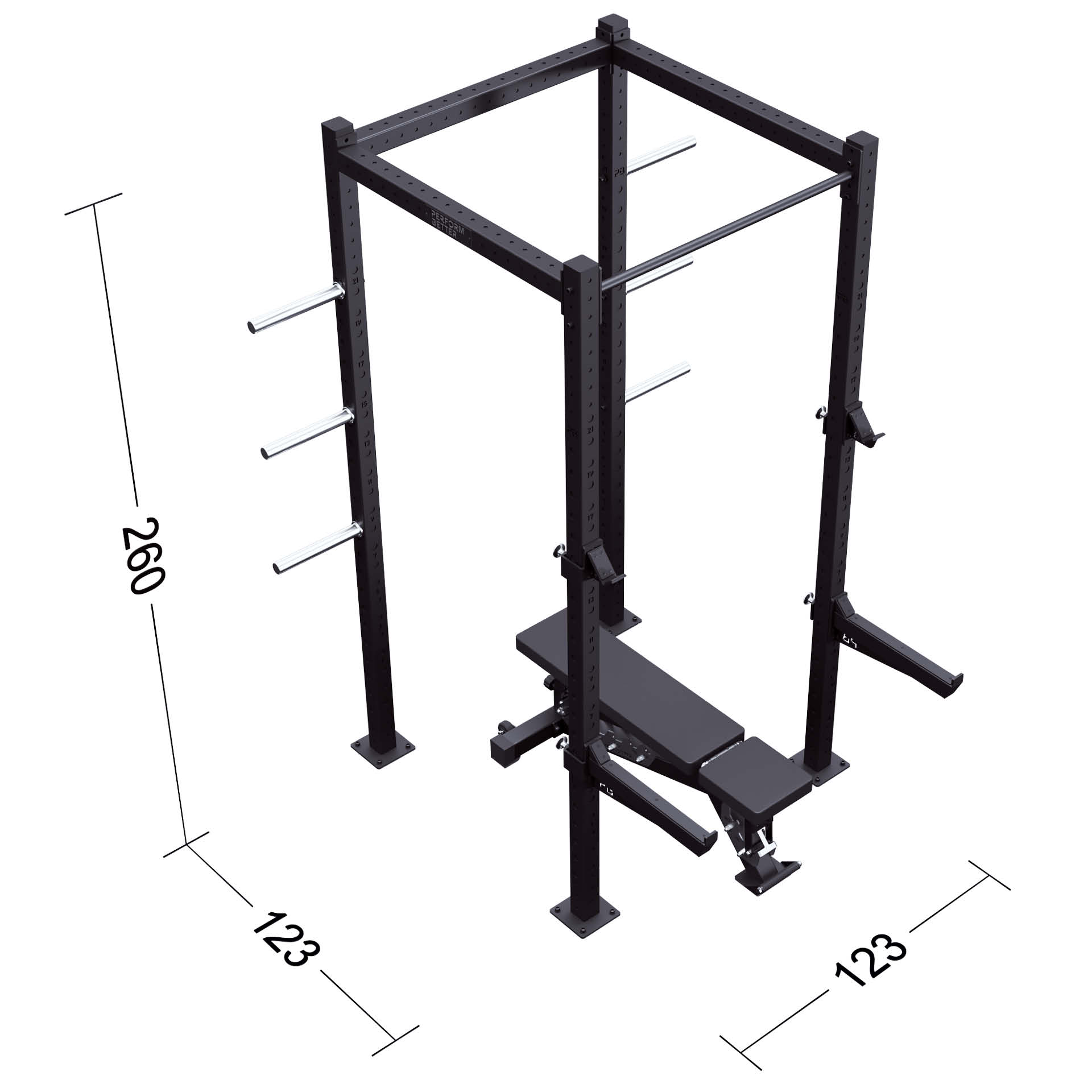 Perform Better Fullrack  inkl. Safety Spotter und Jcups  (Set)